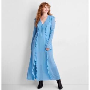 NWT Future Collective Fairy Maxi Dress Womens XS Bell Sleeves Ethereal Fantasy